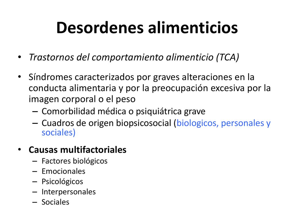 Trastornos alimenticios los causas interpersonales de
